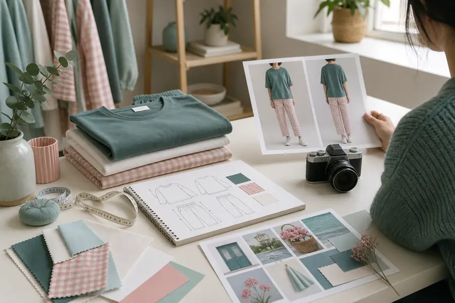 Garment reference prepared for an AI fashion image workflow