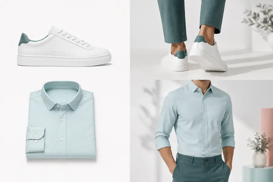 After image showing a clean finished fashion packshot